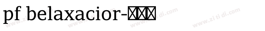 pf belaxacior字体转换